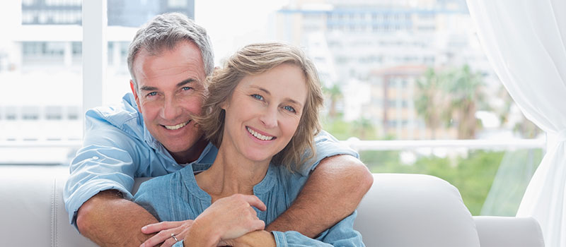 Smiling Couple contemplates connective tissue grafting